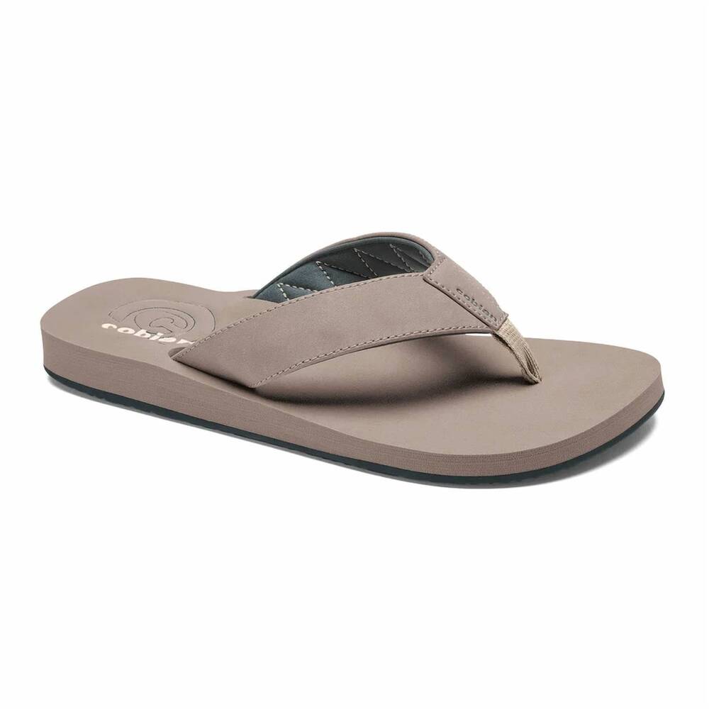 NEW COBIAN men's floater 2 open toe flip-flops in taupe